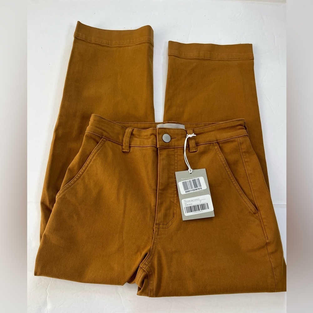 Everlane The Straight Leg Crop Size 2 Short Golden Brown New with Tags
